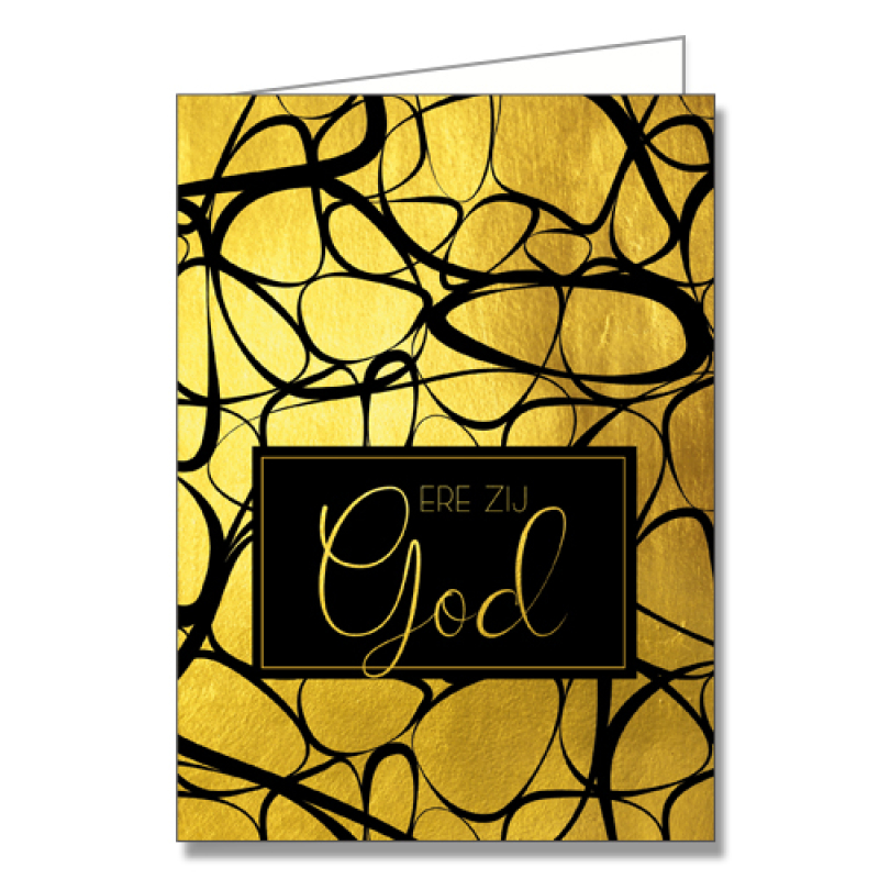 5 stuks Dubbele kerstkaart: Ere zij God